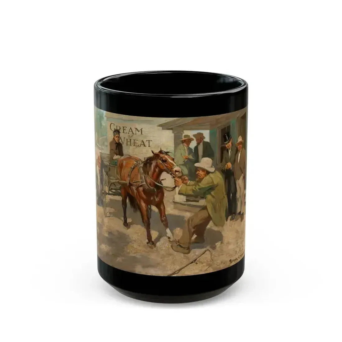 Country Life in America, Cream of Wheat ad illustration, 1911 - Black Coffee Mug 15oz - Go Mug Yourself