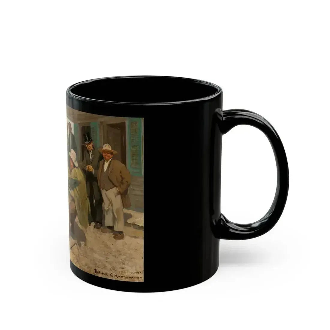 Country Life in America, Cream of Wheat ad illustration, 1911 - Black Coffee Mug - Go Mug Yourself