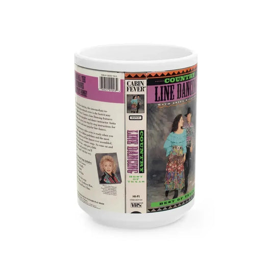 COUNTRY LINE DANCING WITHANITA WILLIAMS (VHS COVER) - White Coffee Mug 15oz - Go Mug Yourself