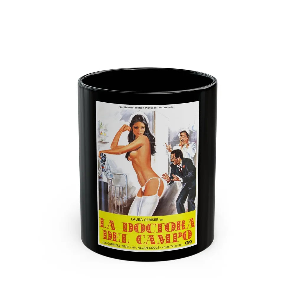 COUNTRY NURSE 1978 Movie Poster - Black Coffee Mug-11oz-Go Mug Yourself