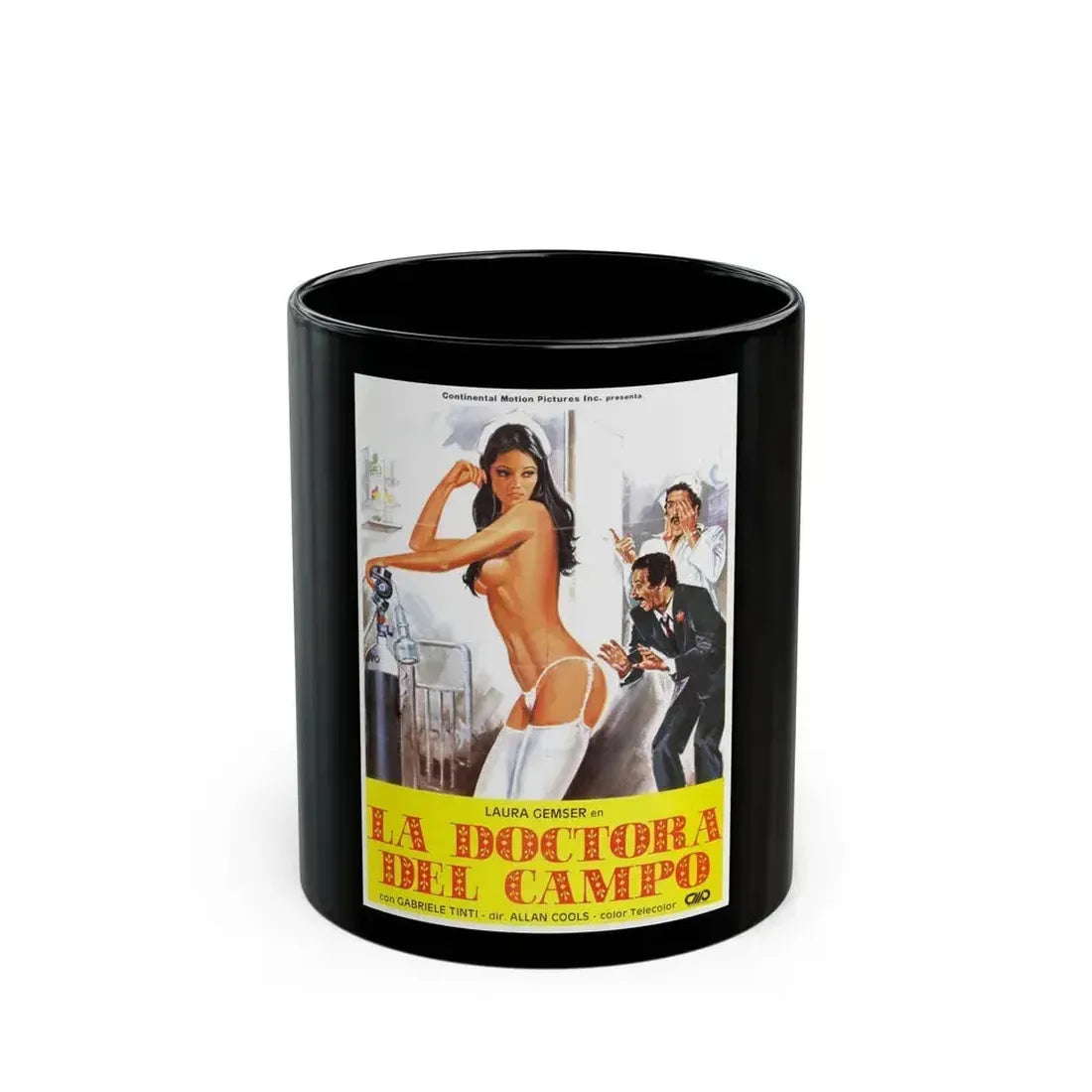 COUNTRY NURSE 1978 Movie Poster - Black Coffee Mug 11oz - Go Mug Yourself