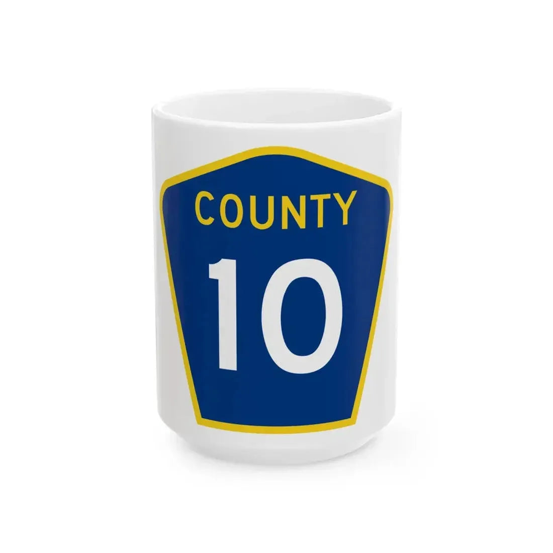 County 10 MN (Minnesota) (Road Sign) White Coffee Mug 15oz - Go Mug Yourself