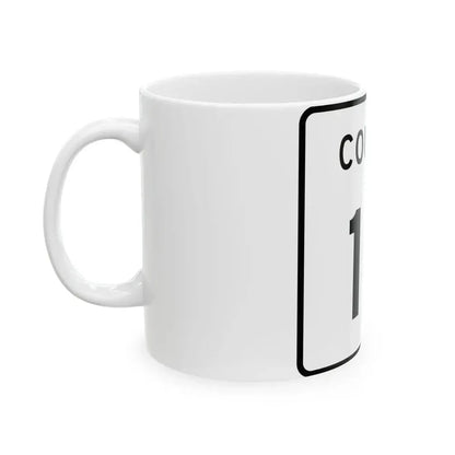 County 10 square (Minnesota) (Road Sign) White Coffee Mug - Go Mug Yourself