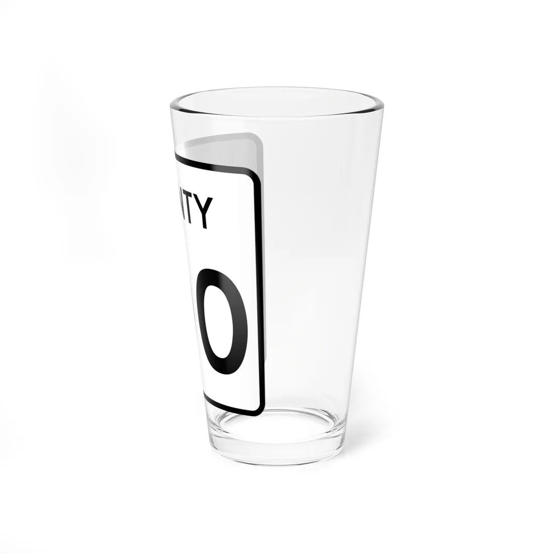 County 100 square (Minnesota) (Road Sign) Pint Glass 16oz - Go Mug Yourself