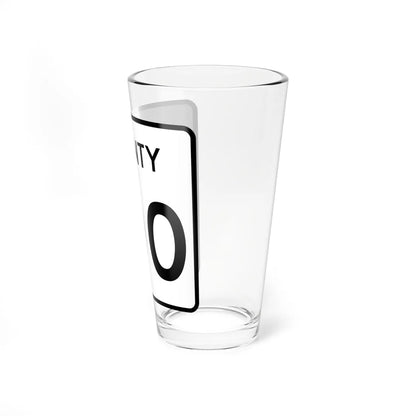 County 100 square (Minnesota) (Road Sign) Pint Glass 16oz - Go Mug Yourself