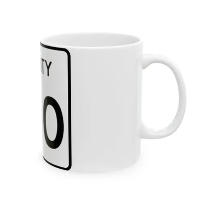 County 100 square (Minnesota) (Road Sign) White Coffee Mug - Go Mug Yourself