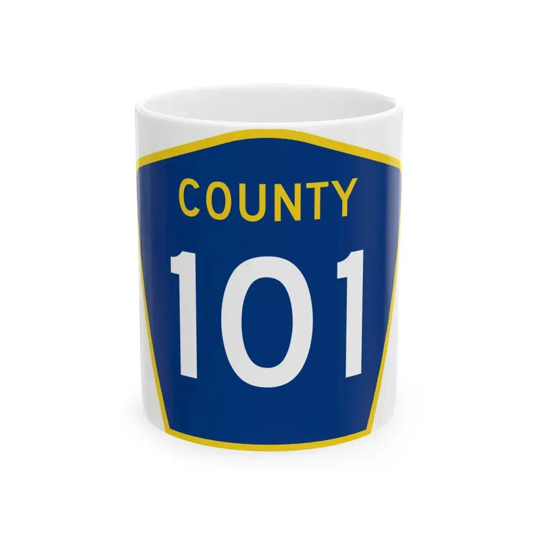 County 101 MN (Minnesota) (Road Sign) White Coffee Mug 11oz - Go Mug Yourself