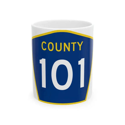 County 101 MN (Minnesota) (Road Sign) White Coffee Mug 11oz - Go Mug Yourself