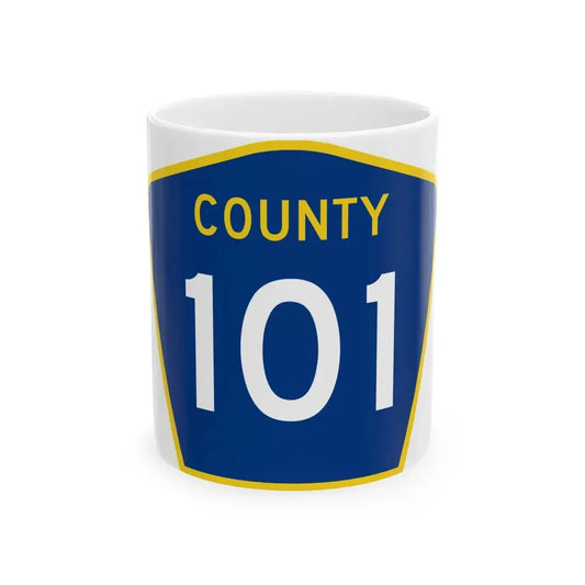 County 101 MN (Minnesota) (Road Sign) White Coffee Mug 11oz - Go Mug Yourself
