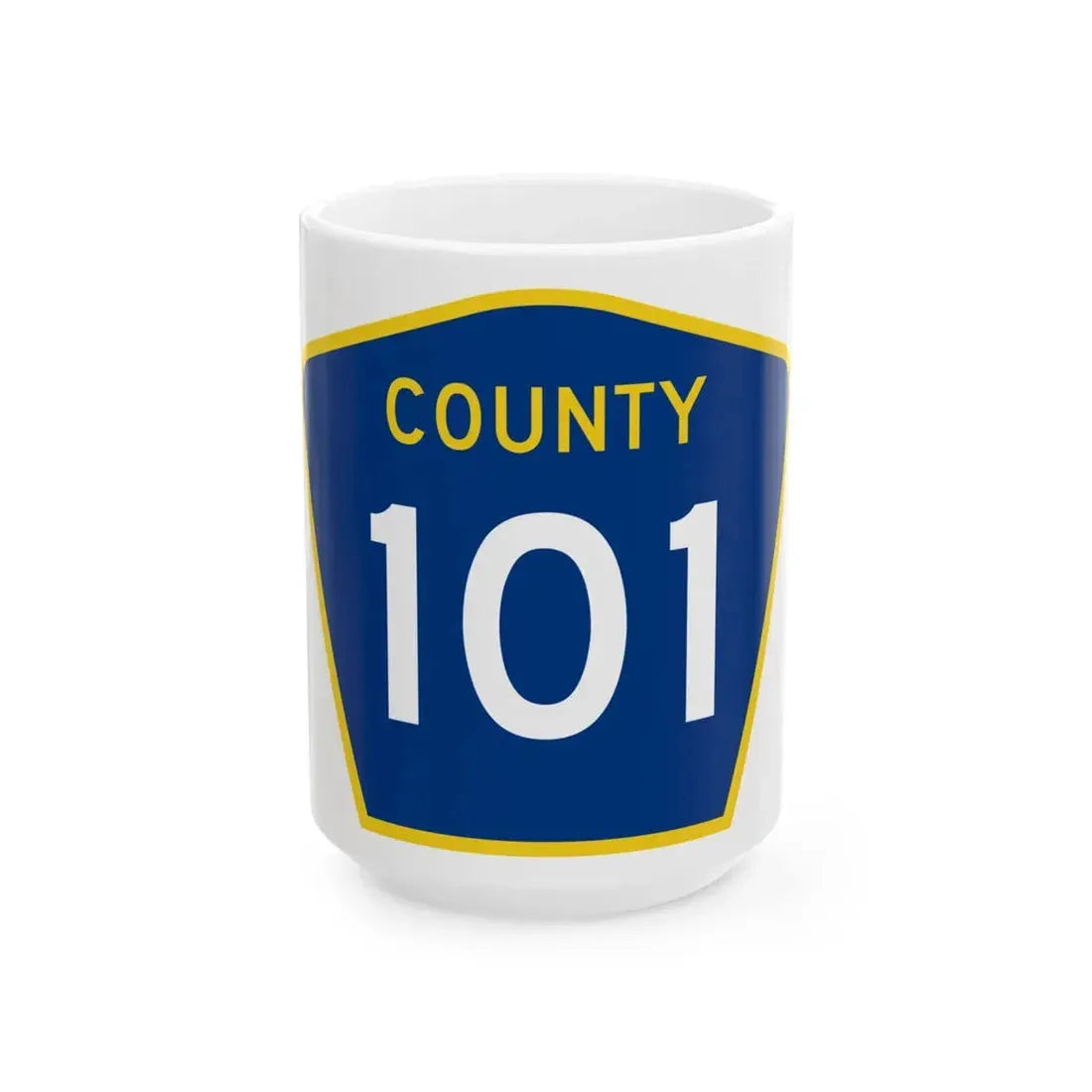 County 101 MN (Minnesota) (Road Sign) White Coffee Mug 15oz - Go Mug Yourself