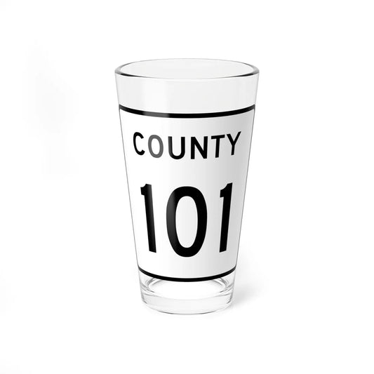 County 101 square (Minnesota) (Road Sign) Pint Glass 16oz 16oz - Go Mug Yourself