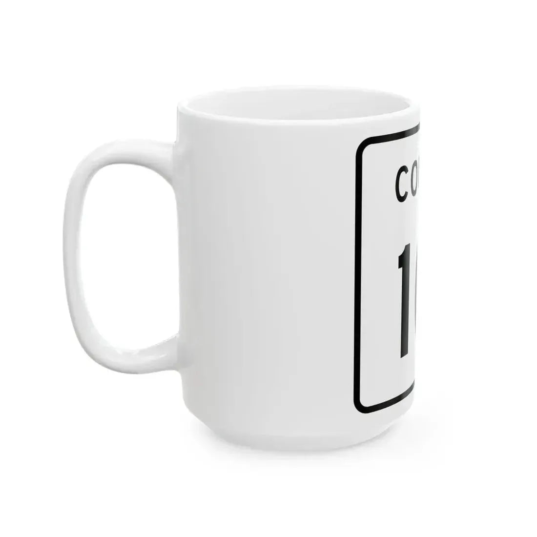 County 101 square (Minnesota) (Road Sign) White Coffee Mug - Go Mug Yourself