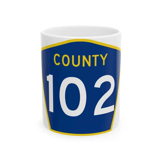 County 102 MN (Minnesota) (Road Sign) White Coffee Mug 11oz - Go Mug Yourself