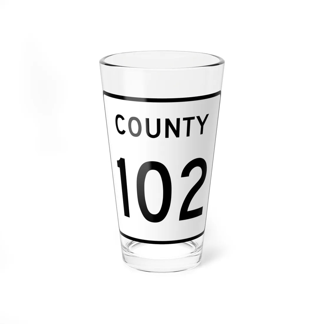 County 102 square (Minnesota) (Road Sign) Pint Glass 16oz 16oz - Go Mug Yourself