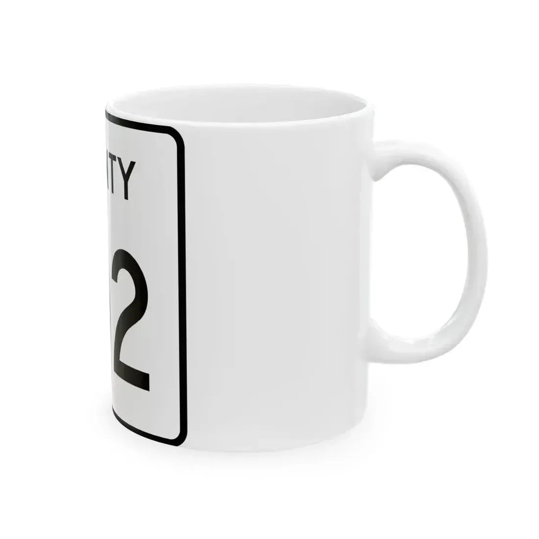County 102 square (Minnesota) (Road Sign) White Coffee Mug - Go Mug Yourself