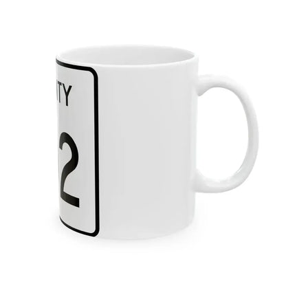 County 102 square (Minnesota) (Road Sign) White Coffee Mug - Go Mug Yourself