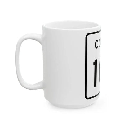 County 102 square (Minnesota) (Road Sign) White Coffee Mug - Go Mug Yourself