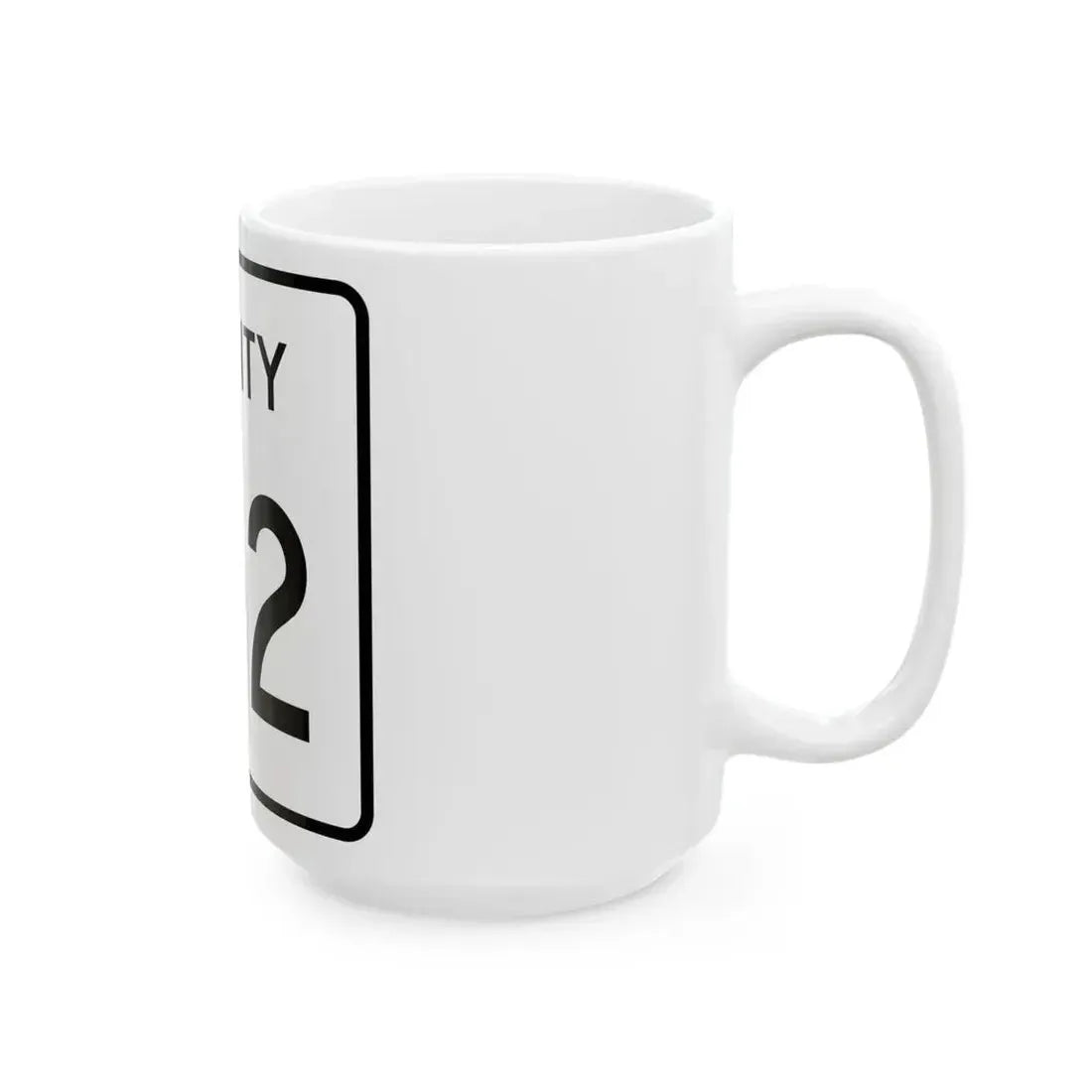County 102 square (Minnesota) (Road Sign) White Coffee Mug - Go Mug Yourself