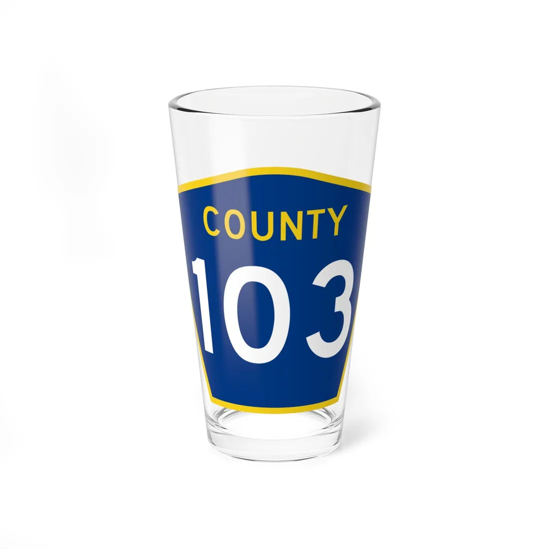 County 103 MN (Minnesota) (Road Sign) Pint Glass 16oz 16oz - Go Mug Yourself