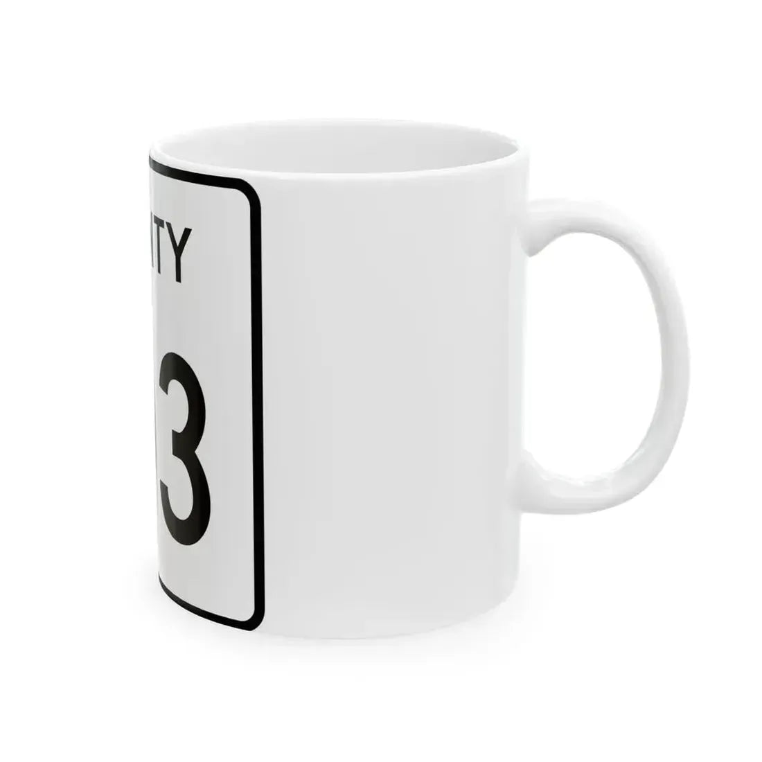 County 103 square (Minnesota) (Road Sign) White Coffee Mug - Go Mug Yourself