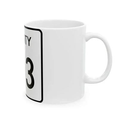County 103 square (Minnesota) (Road Sign) White Coffee Mug - Go Mug Yourself