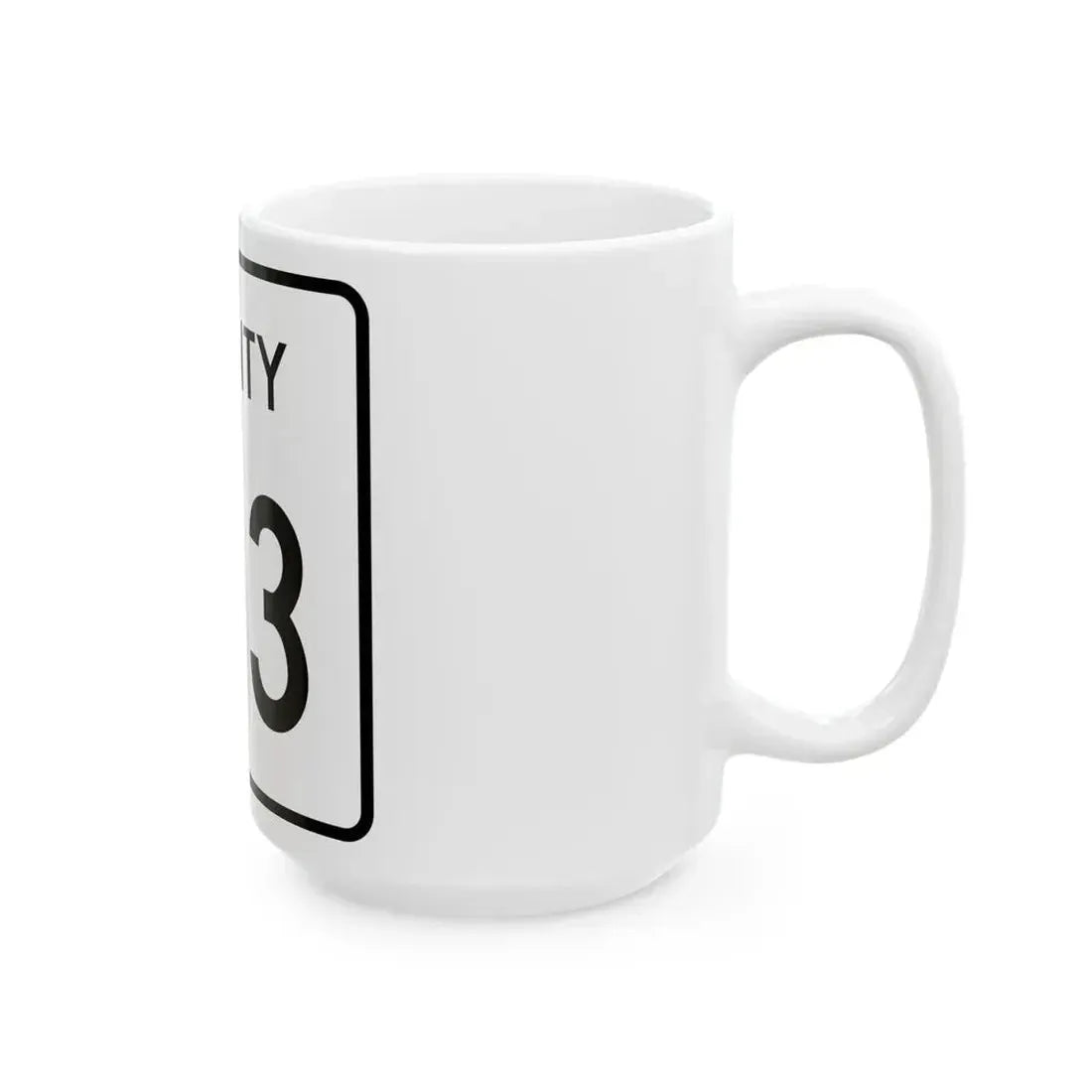 County 103 square (Minnesota) (Road Sign) White Coffee Mug - Go Mug Yourself