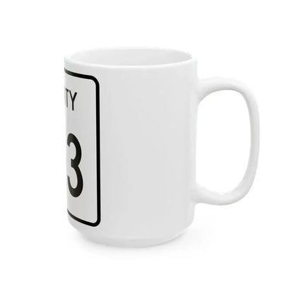 County 103 square (Minnesota) (Road Sign) White Coffee Mug - Go Mug Yourself