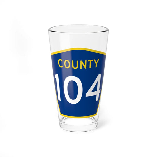 County 104 MN (Minnesota) (Road Sign) Pint Glass 16oz 16oz - Go Mug Yourself