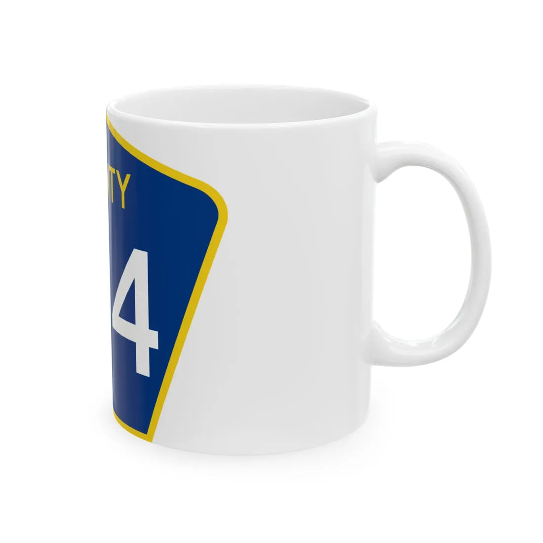 County 104 MN (Minnesota) (Road Sign) White Coffee Mug - Go Mug Yourself