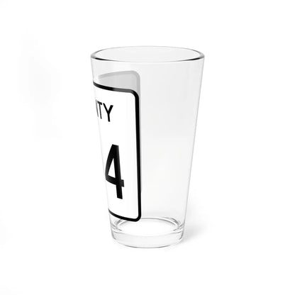 County 104 square (Minnesota) (Road Sign) Pint Glass 16oz - Go Mug Yourself