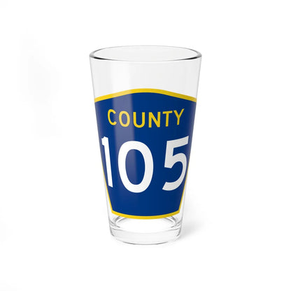 County 105 MN (Minnesota) (Road Sign) Pint Glass 16oz 16oz - Go Mug Yourself
