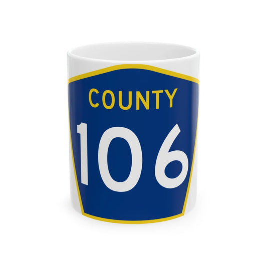 County 106 MN (Minnesota) (Road Sign) White Coffee Mug 11oz - Go Mug Yourself