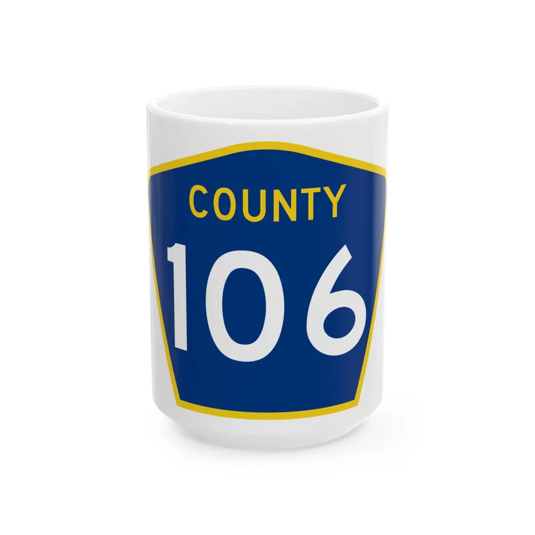 County 106 MN (Minnesota) (Road Sign) White Coffee Mug 15oz - Go Mug Yourself