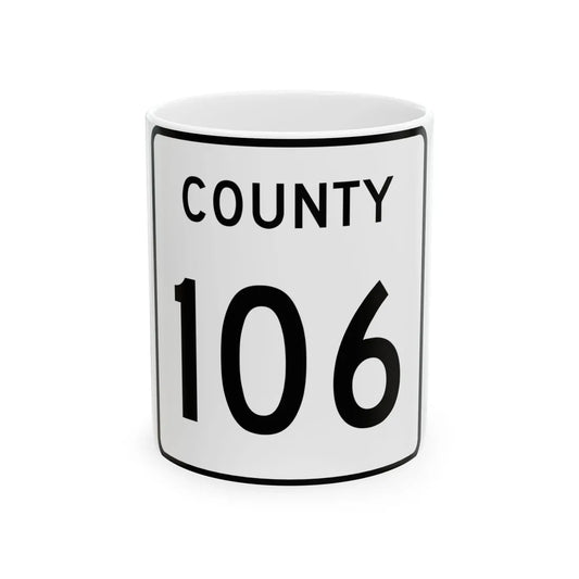 County 106 square (Minnesota) (Road Sign) White Coffee Mug 11oz - Go Mug Yourself