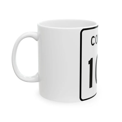 County 106 square (Minnesota) (Road Sign) White Coffee Mug - Go Mug Yourself