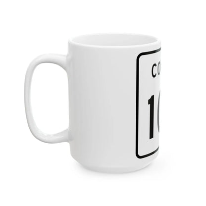 County 106 square (Minnesota) (Road Sign) White Coffee Mug - Go Mug Yourself