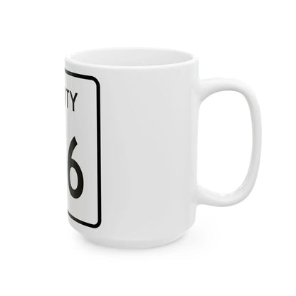 County 106 square (Minnesota) (Road Sign) White Coffee Mug - Go Mug Yourself