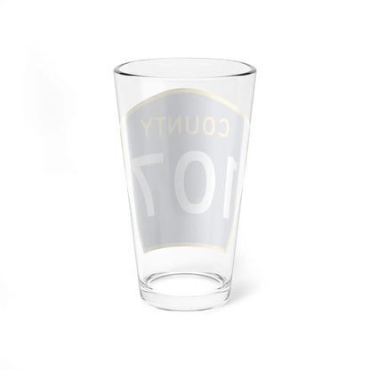 County 107 MN (Minnesota) (Road Sign) Pint Glass 16oz - Go Mug Yourself