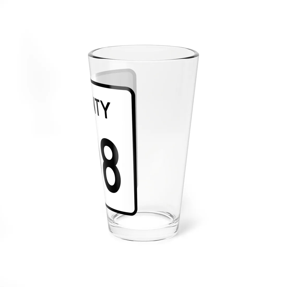 County 108 square (Minnesota) (Road Sign) Pint Glass 16oz - Go Mug Yourself