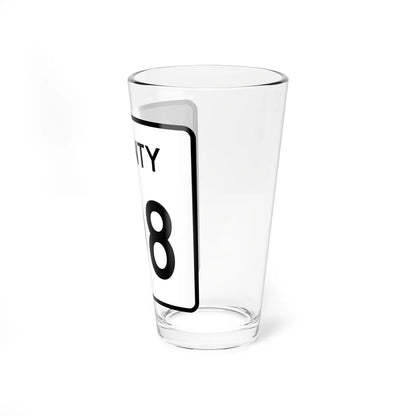 County 108 square (Minnesota) (Road Sign) Pint Glass 16oz - Go Mug Yourself
