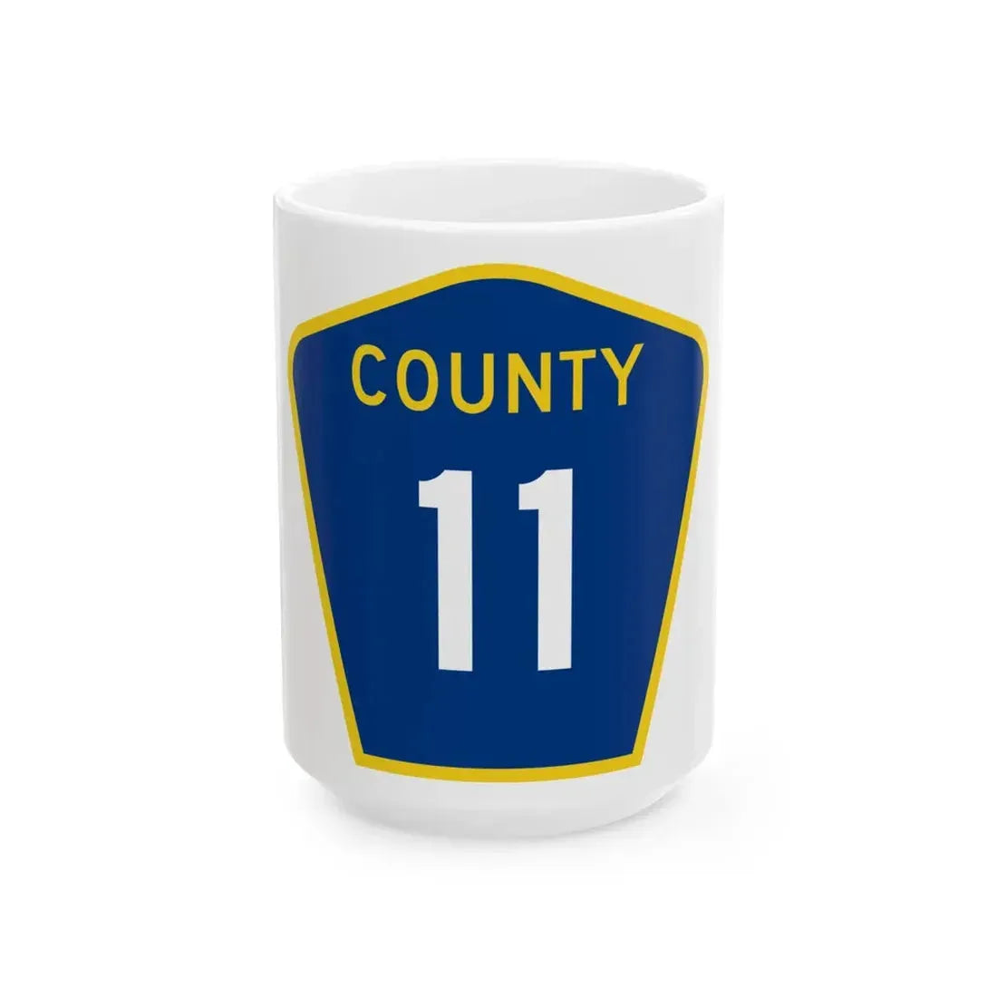 County 11 MN (Minnesota) (Road Sign) White Coffee Mug 15oz - Go Mug Yourself