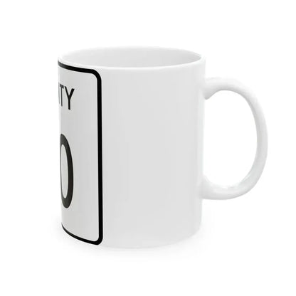 County 110 square (Minnesota) (Road Sign) White Coffee Mug - Go Mug Yourself