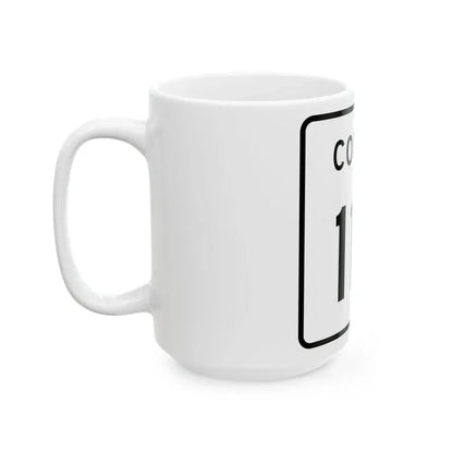 County 110 square (Minnesota) (Road Sign) White Coffee Mug - Go Mug Yourself
