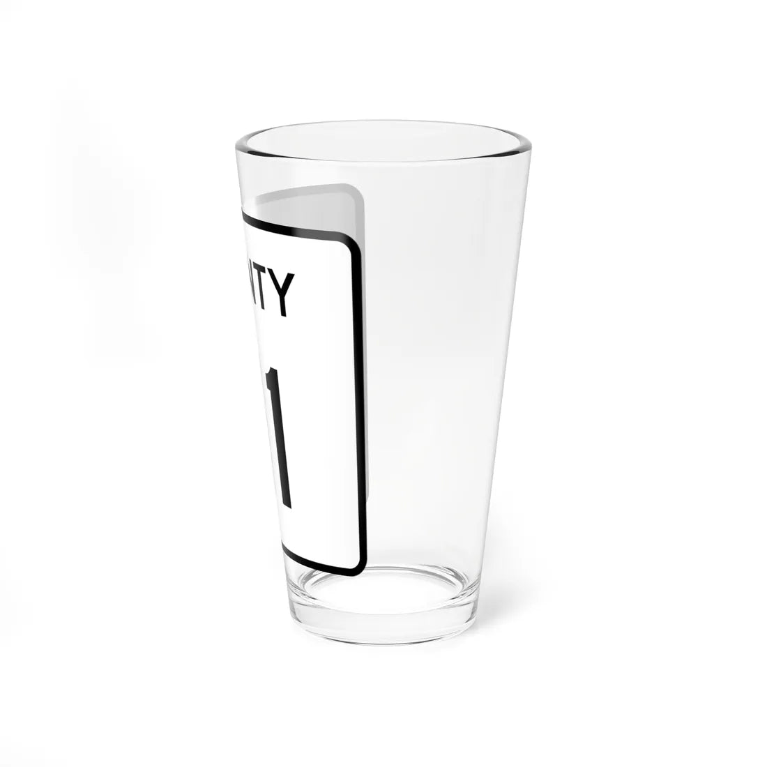 County 111 square (Minnesota) (Road Sign) Pint Glass 16oz - Go Mug Yourself