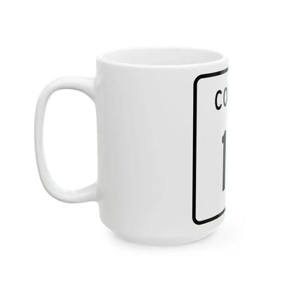 County 111 square (Minnesota) (Road Sign) White Coffee Mug - Go Mug Yourself