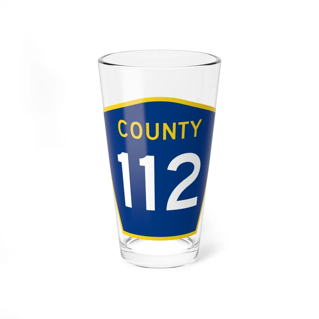 County 112 MN (Minnesota) (Road Sign) Pint Glass 16oz 16oz - Go Mug Yourself
