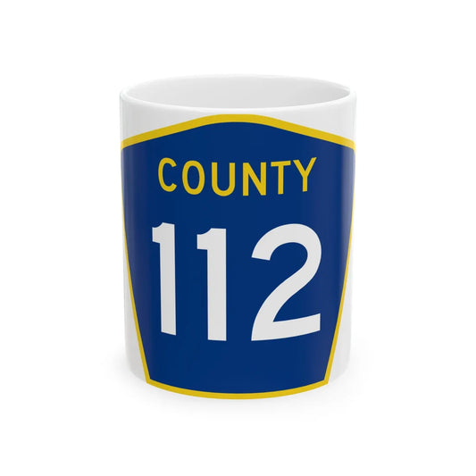 County 112 MN (Minnesota) (Road Sign) White Coffee Mug 11oz - Go Mug Yourself