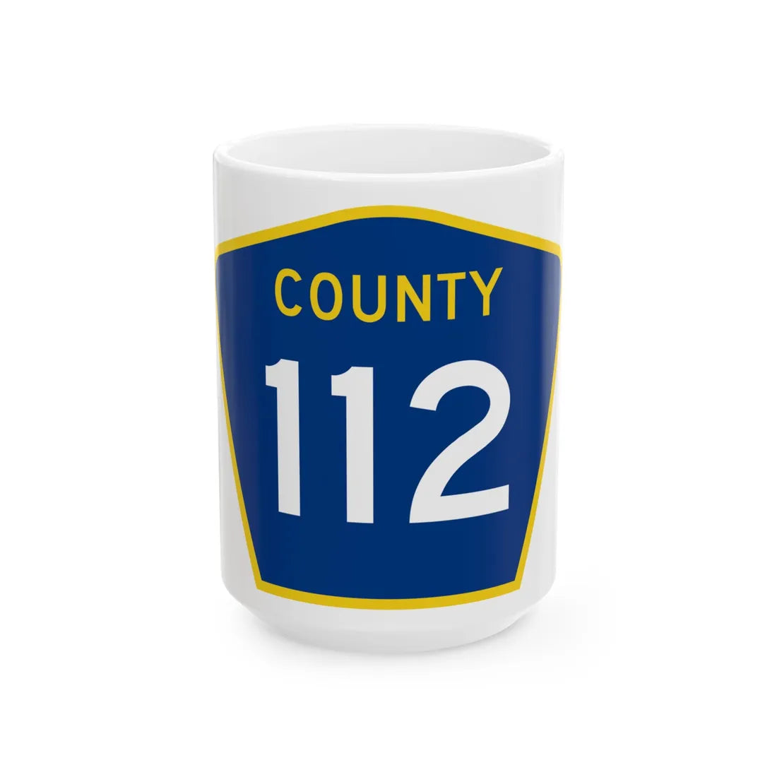 County 112 MN (Minnesota) (Road Sign) White Coffee Mug 15oz - Go Mug Yourself