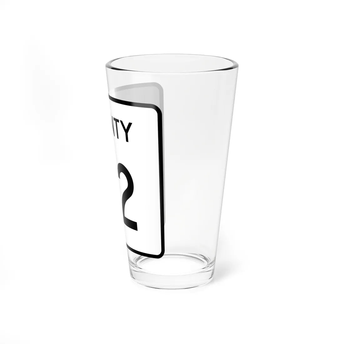County 112 square (Minnesota) (Road Sign) Pint Glass 16oz - Go Mug Yourself