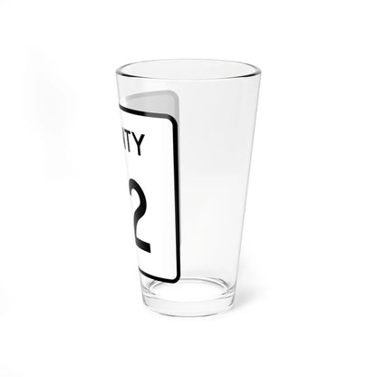 County 112 square (Minnesota) (Road Sign) Pint Glass 16oz - Go Mug Yourself